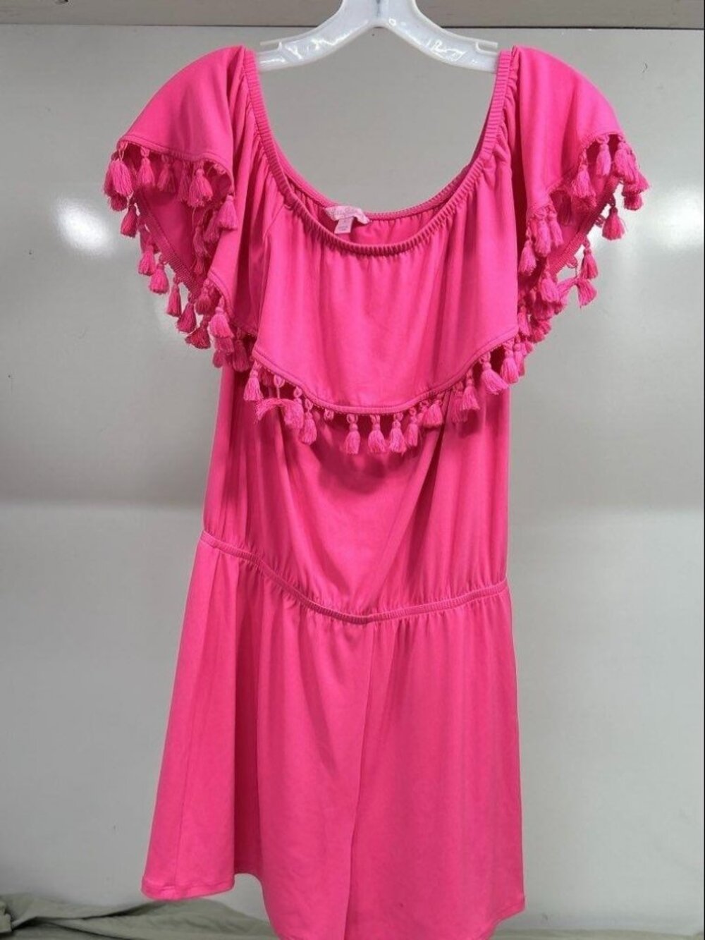 Lilly Pulitzer Hot Pink Ruffle Dress Women's S